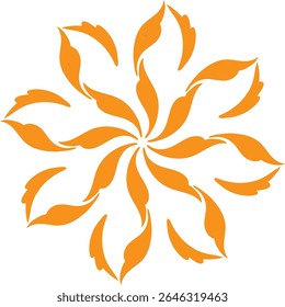
orange color mandala design art