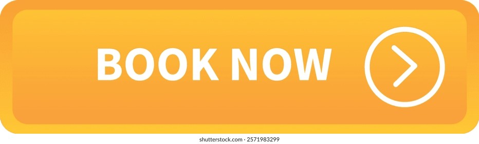 Orange color modern trendy button of Book now.