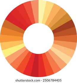 orange color palette, combination with its elegance and depth. orange color palette vector illustration.