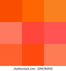 orangefarbene Farbpalette nahtloses Muster. Set aus Papaya 9 Farben Palette.