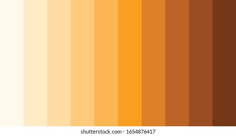 Orange color palette vector illustration