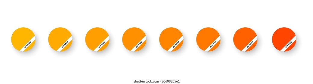 Orange color palette vector illustration