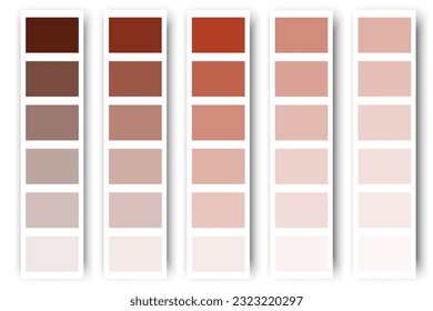 Orange color palette. Vector illustration. stock image.