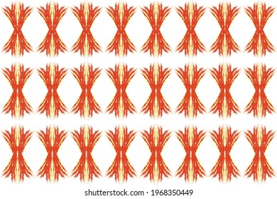 Orange color pattern illustration background use for textile and architectural.