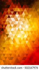 orange color polygon background. Triangle geometrical pattern. Vector illustration. Geometric design for business, brochure, flyer, presentation, wallpaper.
