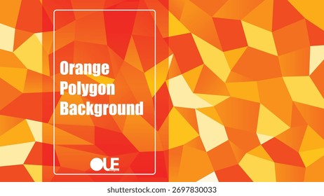 Orange color polygon vector background