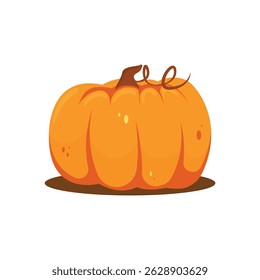 Orange Color Pumpkin Icon Vector Design.
