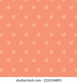 orange color squirrel patterns on orange background, vector