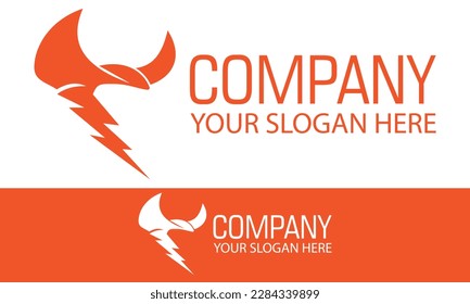Orange Color Stingray Fish Home Logo Design