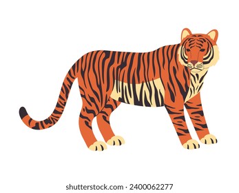 orange color stiped tiger wild nature animal hunter predator carnivore mammal danger big cat