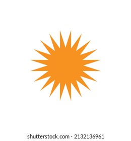 Icono de vector de sol de color naranja