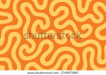 orange color swirling maze background