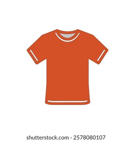 Orange color T shirt vector on white board