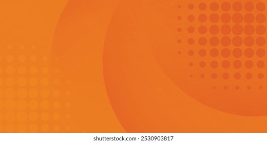 Orange color tone halftone style background abstract design. template layout poster, banner.