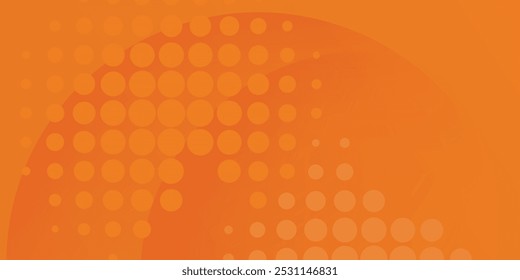 Orange color tone halftone style background abstract design. template layout poster, banner.