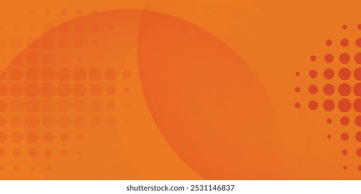 Orange color tone halftone style background abstract design. template layout poster, banner.