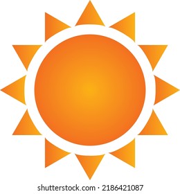 orange color triangle flare sun vector graphic design 