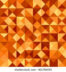 Orange color triangle mosaic vector background design