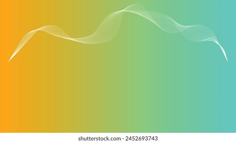 Color anaranjado y degradado de color turquesa con arte de línea lisa Fondo en blanco para la exhibición del producto, fondo de publicidad del producto, fondo de lujo-3d, fondo moderno-abstracto, producto 3d.