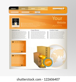 orange color web site design