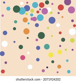 Orange Color White Pastel Polka dots Blue Textile. Play Purple Dark Children Turquoise Background. Indigo Yellow Colorful Rainbow Red Illustration. Pink Circles Green Multicolor Kids Print.