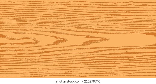 Orange color wood texture background in horizontal format. Realistic plank with annual years circles. Natural pattern swatch template in flat style. Vector illustration design elements in 8 eps