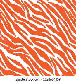 orange color zebra pattern on white background