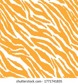 orange color zebra pattern on white background vector