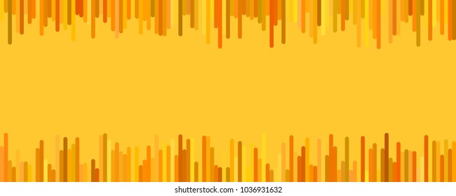 Orange colored banner background template design - horizontal vector graphic from vertical rounded stripes