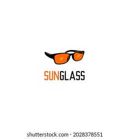 orange colored glasses vector design