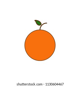 orange colored icon. Element of fruits and vegetables icon for mobile concept and web apps. Colored orange icon can be used for web and mobile. Premium icon on white background