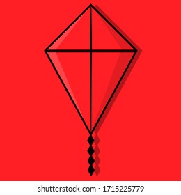 orangefarbene Drachen, Vektorillustration, Symbole, flaches Design