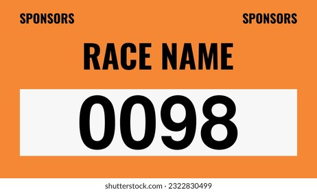 Bebé maratón de color naranja aislado en blanco.