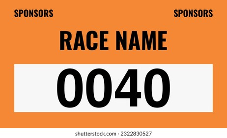 Bebé maratón de color naranja aislado en blanco.