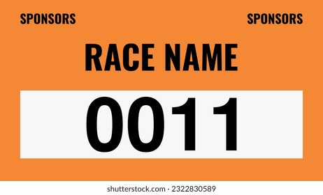 Bebé maratón de color naranja aislado en blanco.