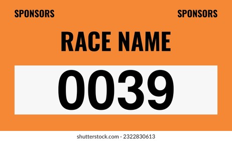 Bebé maratón de color naranja aislado en blanco.