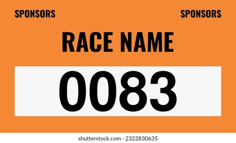 Bebé maratón de color naranja aislado en blanco.