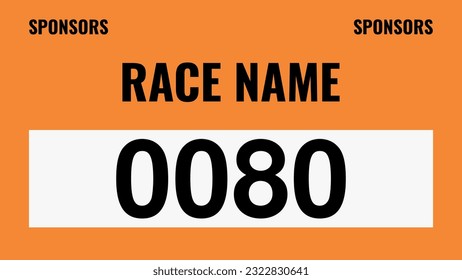 Bebé maratón de color naranja aislado en blanco.