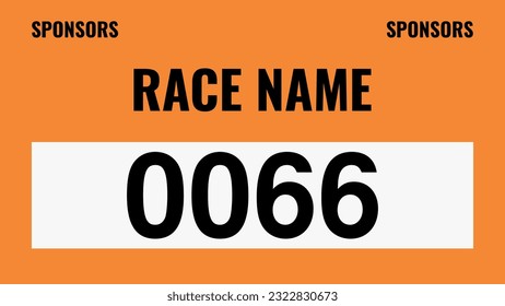 Bebé maratón de color naranja aislado en blanco.