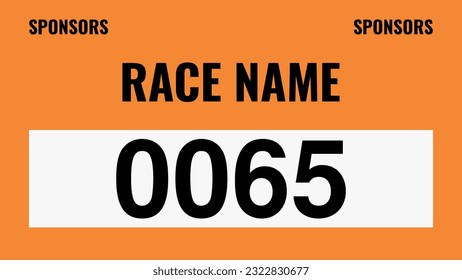 Bebé maratón de color naranja aislado en blanco.
