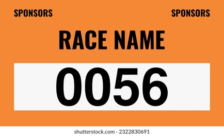 Bebé maratón de color naranja aislado en blanco.