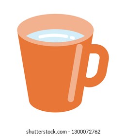 Orange colored Mug with water