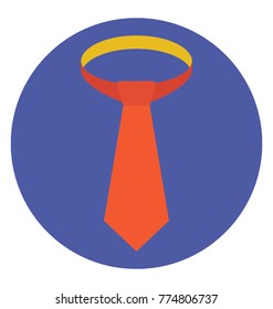 
An orange colored neckties, flat vector icon design
