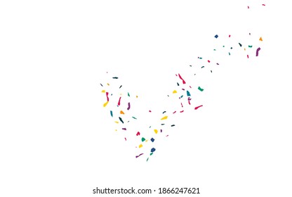 Orange Colored Paper Independence White Background. Abstract Smear Illustration. Flying Confetti Postcard. Yellow Particles Decoration Wallpaper.