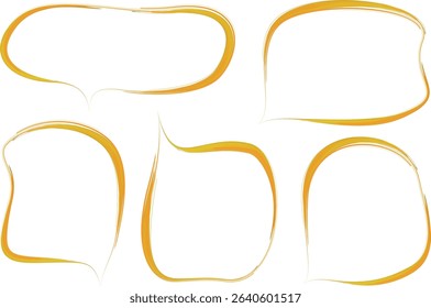 orange colorful abstract art speech bubbles set