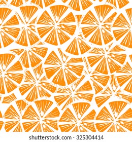 Orange colorful seamless pattern on white background