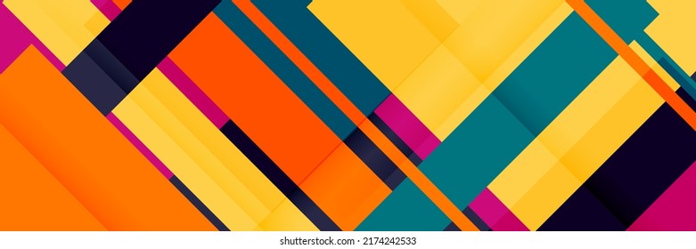Orange colorful summer wide banner background. Vector illustration for social media cover, ads promotion, festival backdrop and much more