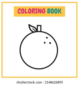 Diseño de un libro de color naranja o un vector de contorno