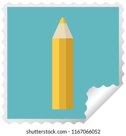 orange coloring pencil graphic square sticker stamp
