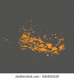 Orange colour splashes. Vector Illustration